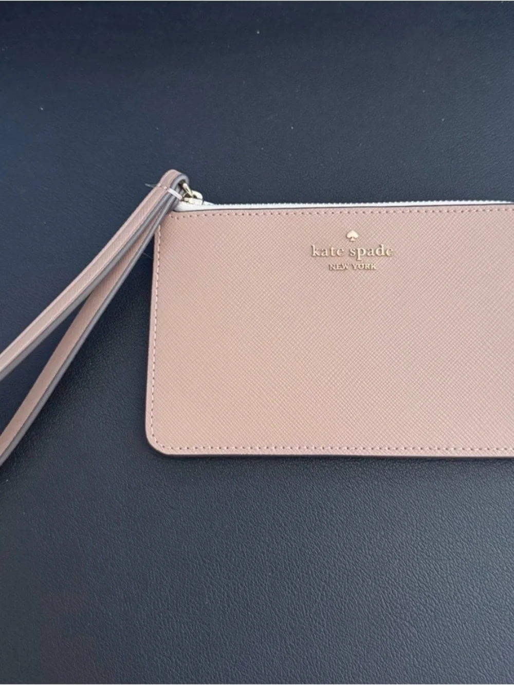 Kate Spade Bi-Color Small Zip Saffian Lucy Wristlet w/ Gold Hardware - Picture 3 of 8